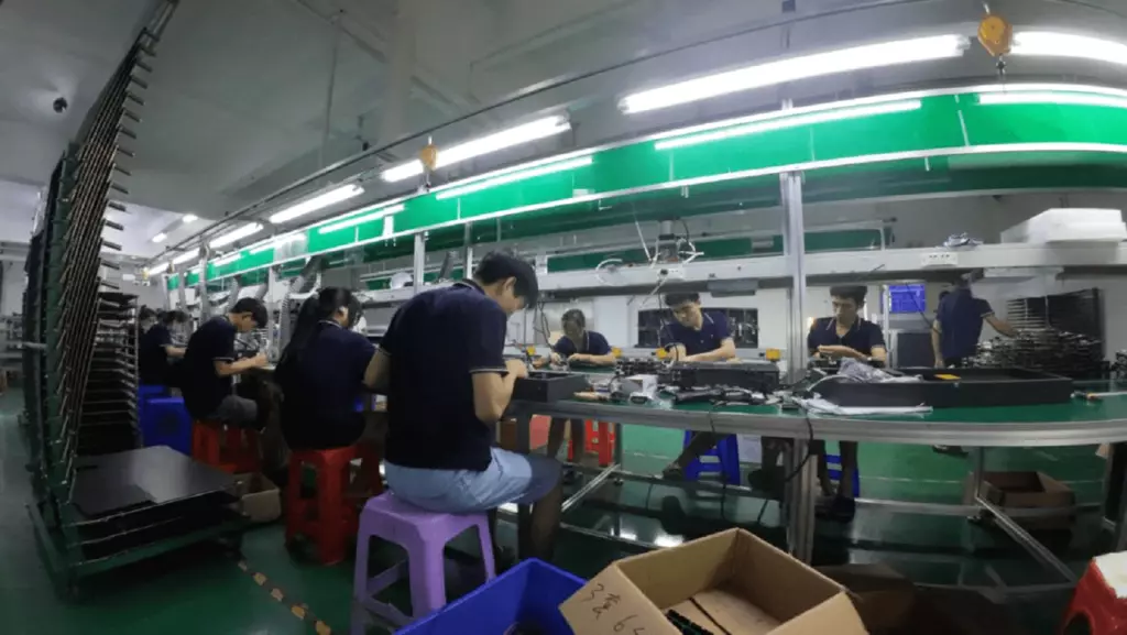 Module and control box processing line